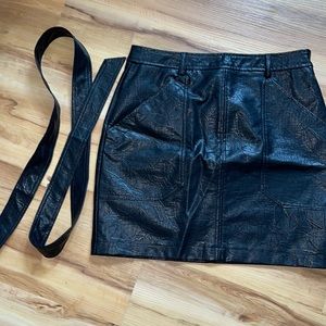 NEW black shirt skirt